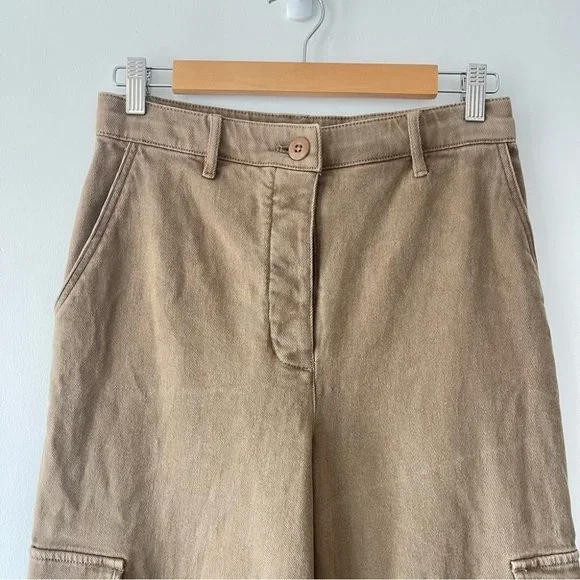 ❌SOLD❌ Wilfred Free Modern Cargo Pant High-waisted cargo pants brown size 8 - Picture 5 of 15